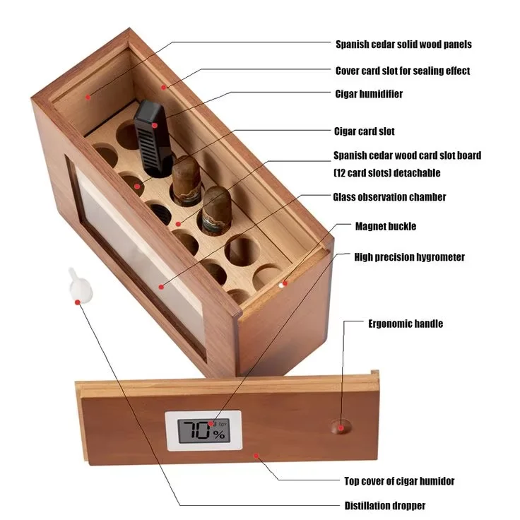 Cigar storage box Wooden cigar collection box manufacturers direct supply