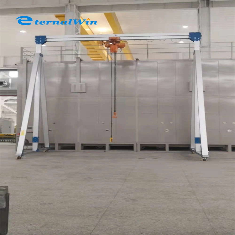 1t 2t 3t 5t aluminum light movable portable a frame gantry crane for sale
