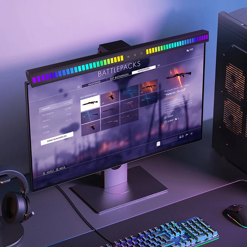 RGB Led Eye Protection No Stroboflash Usb Powered Dimmable Game Screen Monitor Light Bar Computer Metal Monitor Light