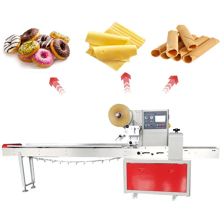 Hot sale automatic sliced bread egg roll cheddar cheese pillow packing machine