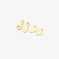 Sterling Oval Heart Water Drop Shape Jewelry Connectors Ending Extension Tail Chain DIY With Logo Custom