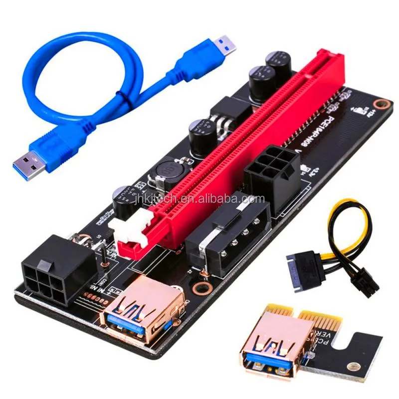 Pcie VER009S PCI-E 1X до 16X 009 карта удлинитель Экспресс-адаптер USB 3 0 кабель питания gpu pci riser