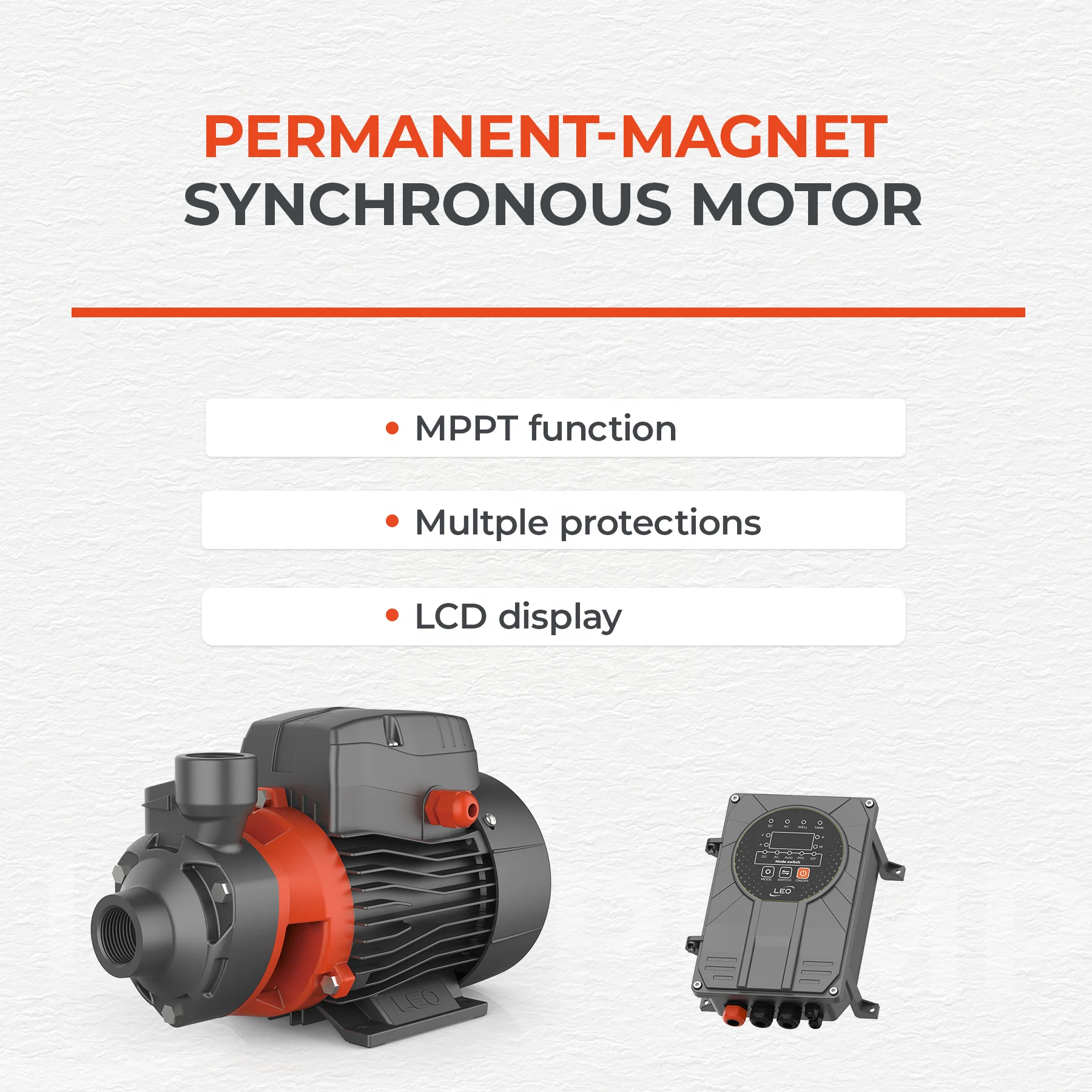 DC Peripheral Solar Water Pump Surface AP Booster 750W 65m with Controller ideal for farm irrigation & home water supply