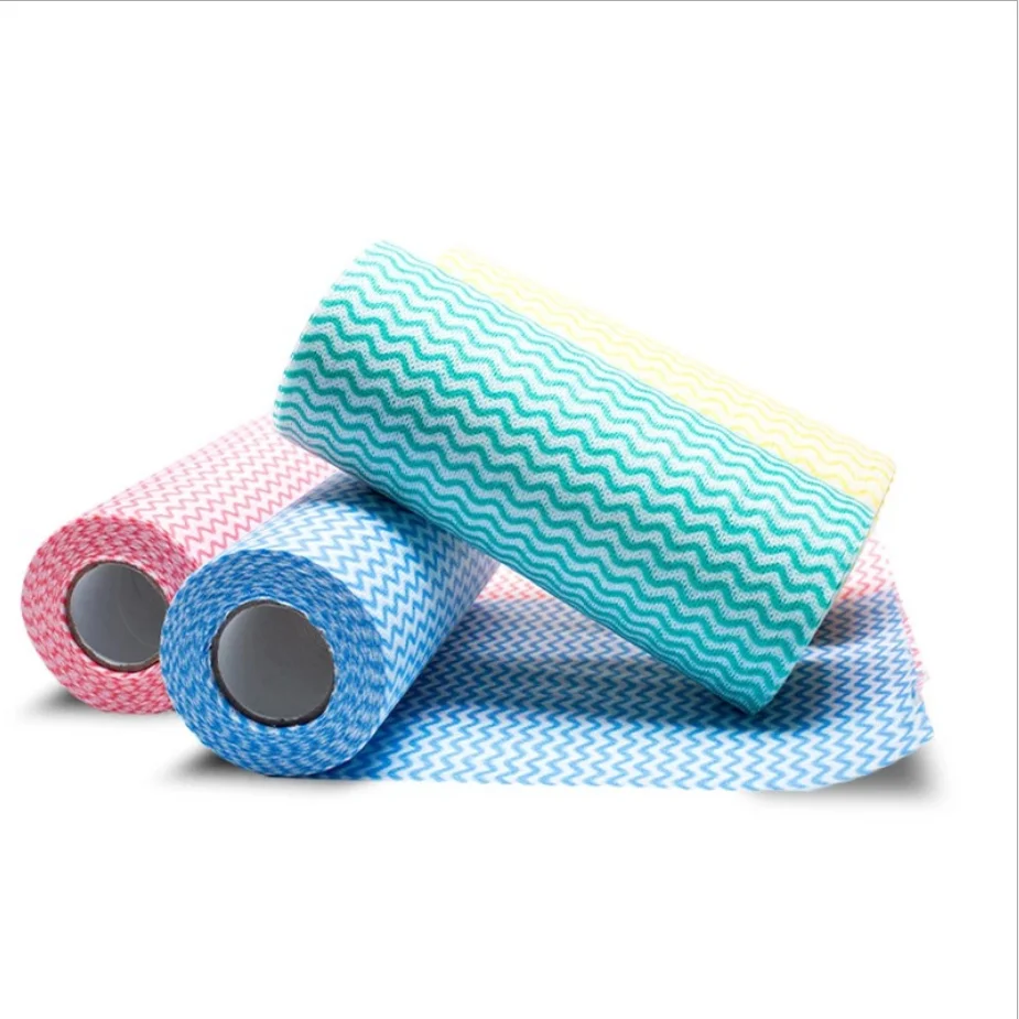 
Spunlace Nonwoven Supplier Cleaning Wiping Cloth Nonwoven Fabric Roll For Household Kitchen Cleaning 