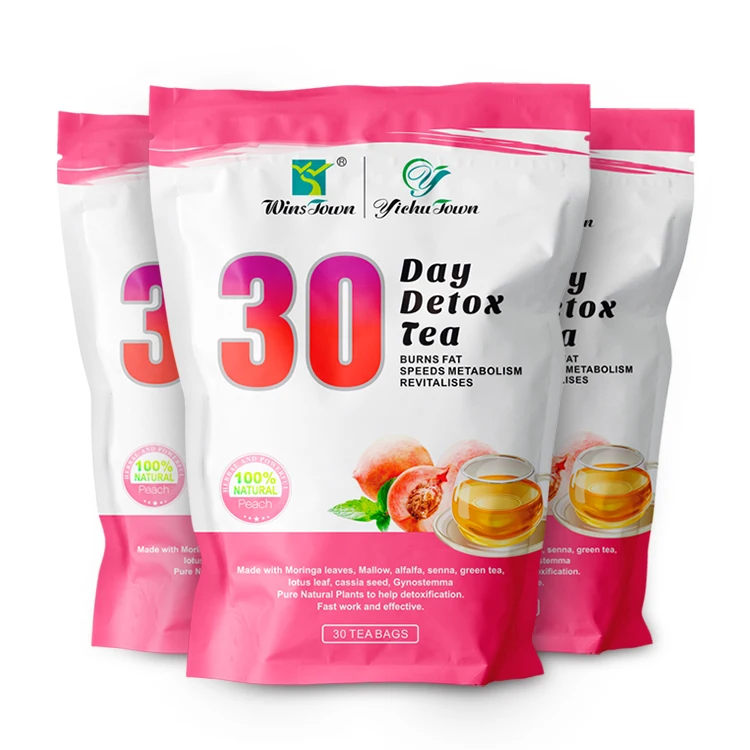 Flat Tummy Tea Shaped Skinny 30 Day Detox Slimming Tea Peach Fruit Tea Bags