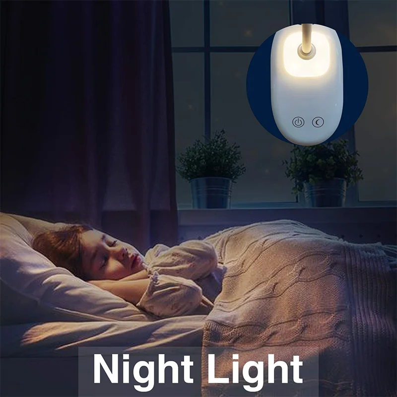 
Promotion Night reading Book Light Arm Flexible Mini LED Clip Rechargeable Usb Light Touch Table Desk Lamp/Light LED 