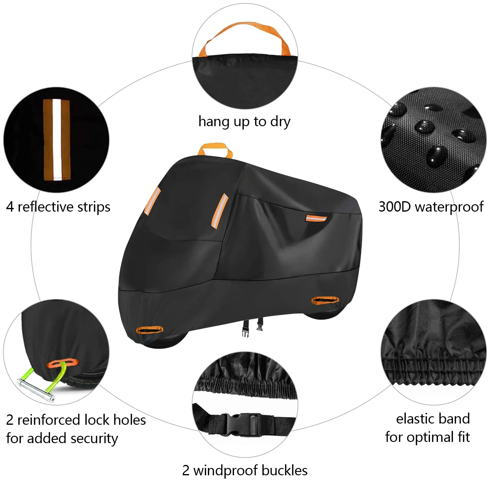 High Quality Waterproof Motorcycle Cover Can Lock Outdoor Motorcycle Cover