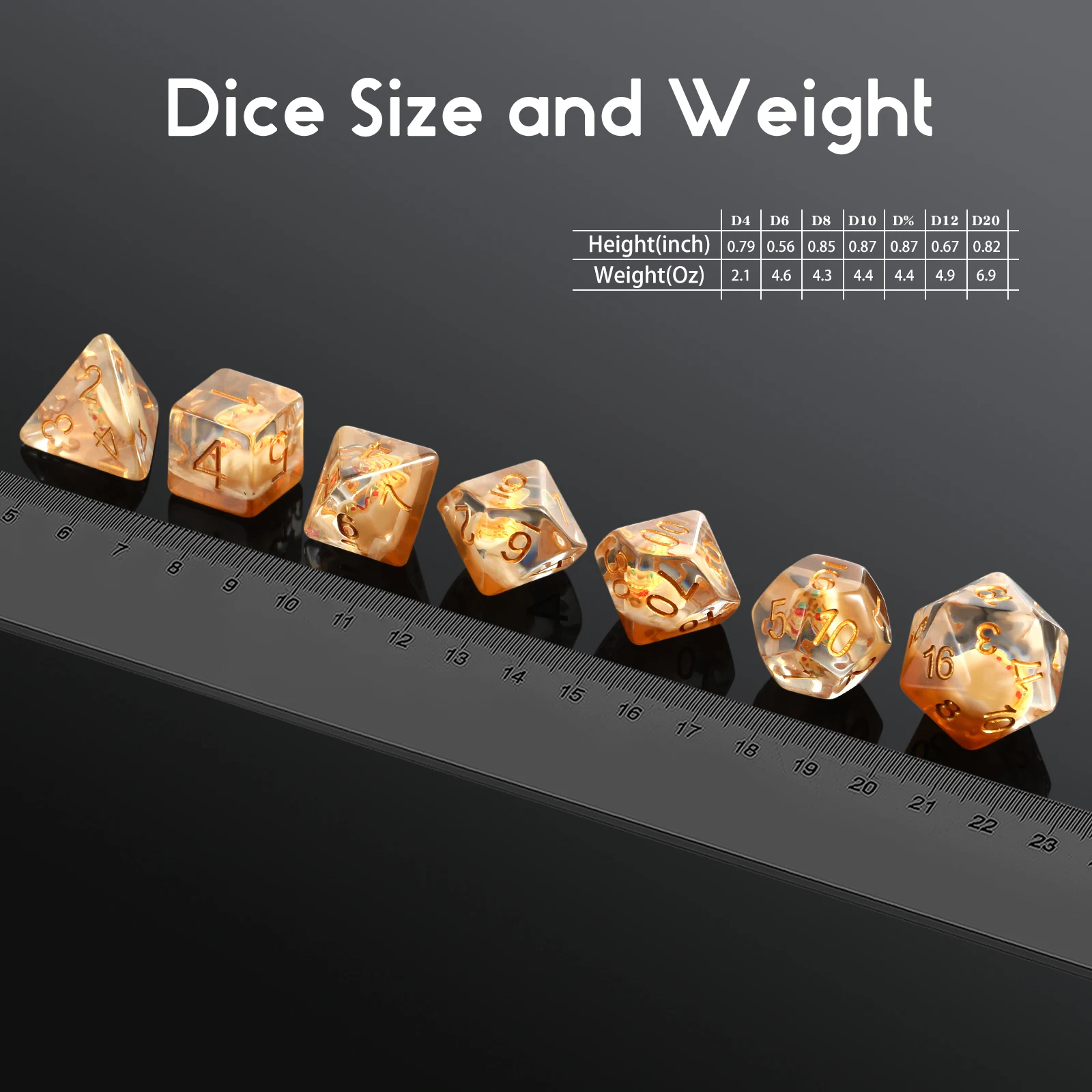Оптовая продажа набор многогранных игральных костей D & Dnd смола для ролевых игр настольные игры Подземелья и Драконы