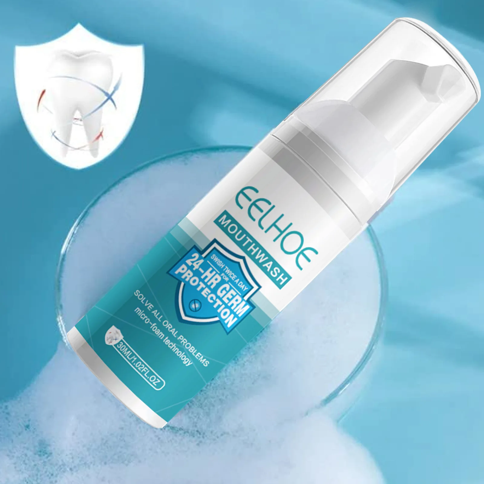 EELHOE Custom Logo 30ml Germ Teeth Cleaning Mouthwash