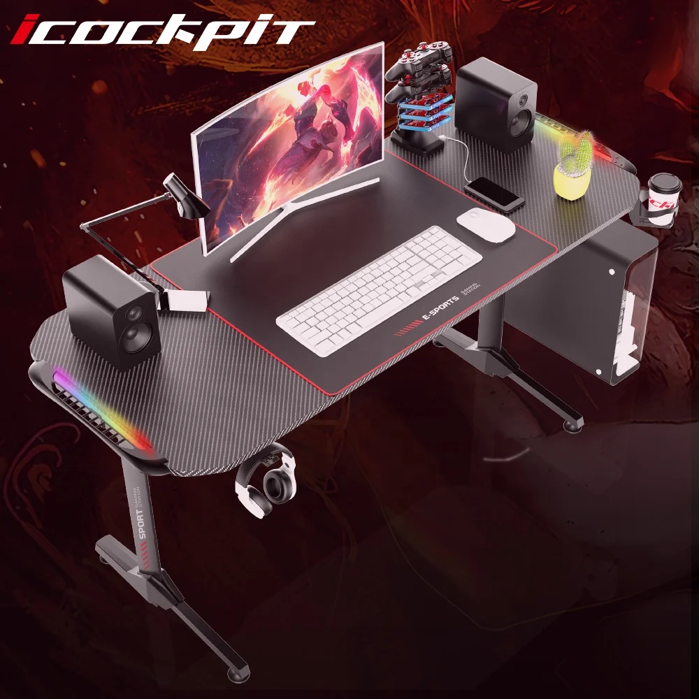  Новый и современный геймерский стол icquiпита с логотипом на заказ недорогой игровой Эргономичный