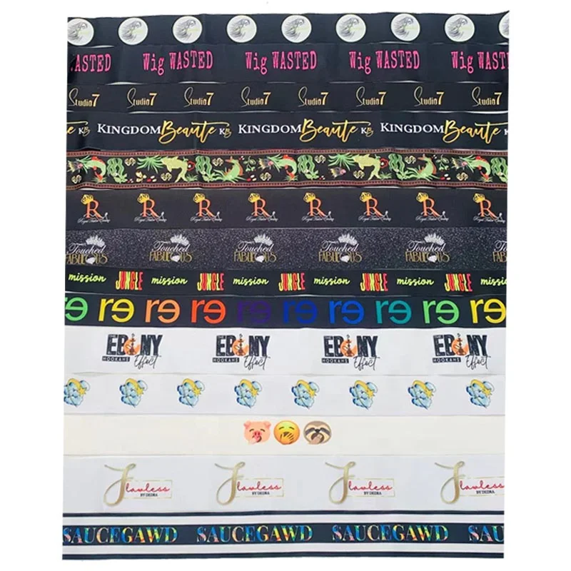 Factory Wholesale Custom Heat Transfer Printed Elastic Band Jacquard Woven Nylon Elastic Webbing Ribbon For Underwear