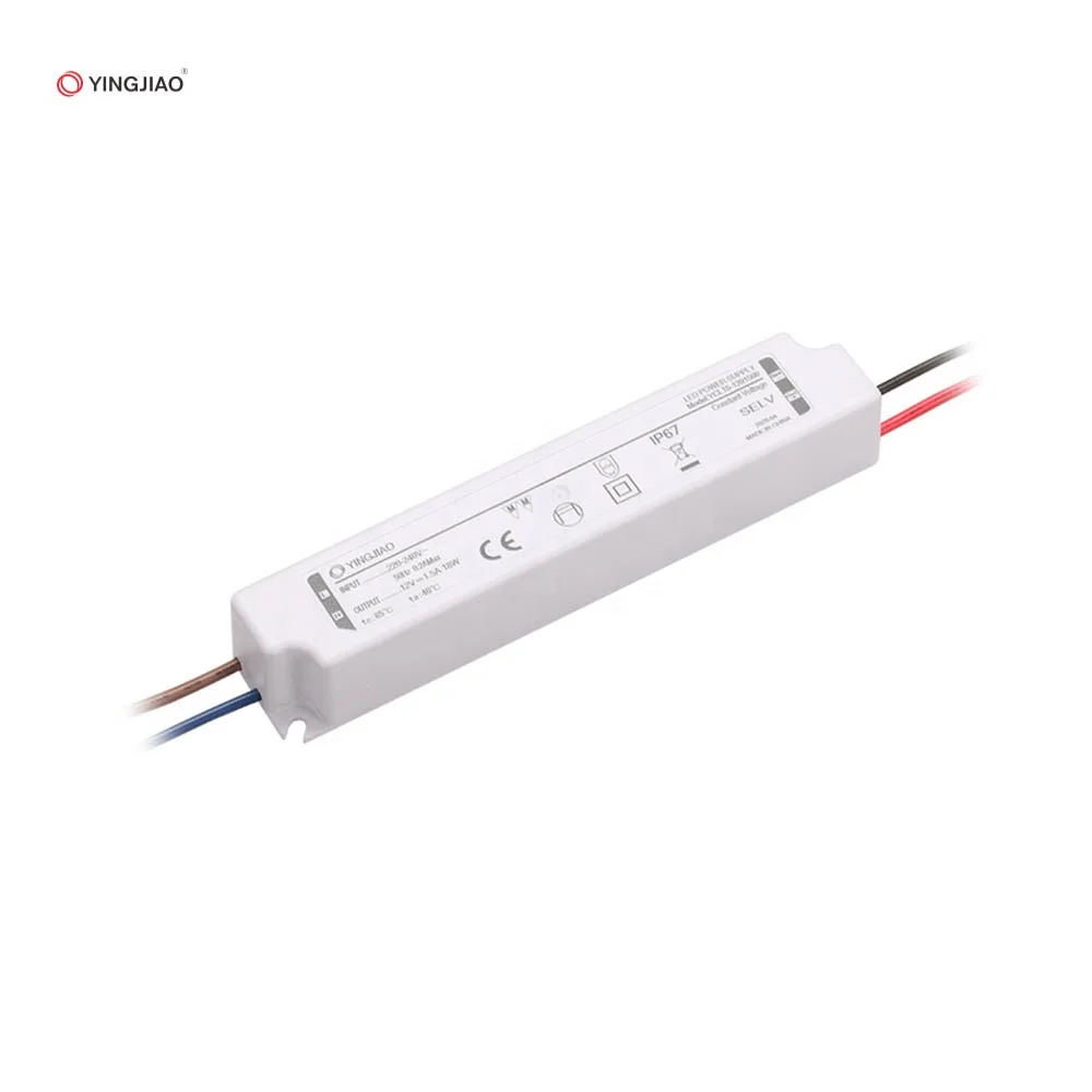 IP65 LED Driver 18W Switching Power Supply Constant Voltage 12V 1.5A DC Slim LED Power Supply