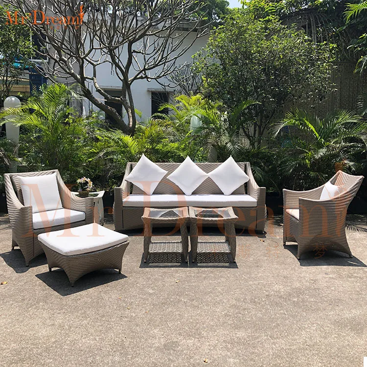 Mr Dream contemporary Shangri-La Hotel rattan wicker outdoor garden lounge suit sofa set