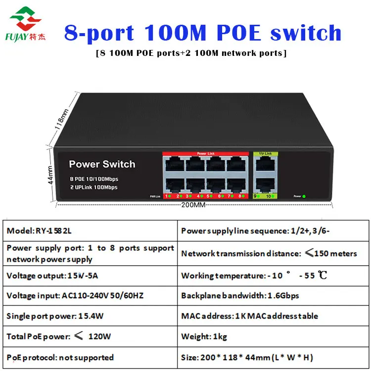 Factory wholesale Poe Switch 8+2+1Port 100/1000m Ethernet Fiber Switch Poe Gigabit