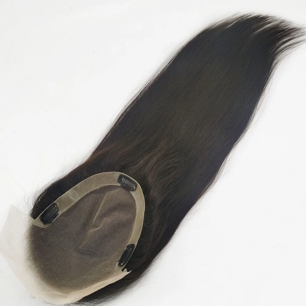 Wholesale Factory Blonde Curly Women Toupee Natural Brazilian Human Hair Replacement Lace Topper