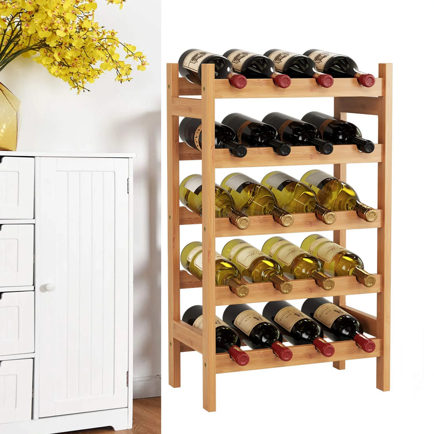  Home Storge Wine Storage Rack Wooden Shelf