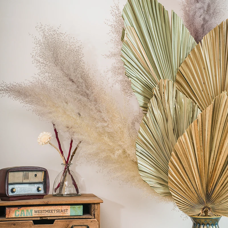 Wild Autumn Ins popular Home Decoration Real Natural Dried Flower Natural Palm Leaves For wedding decoration