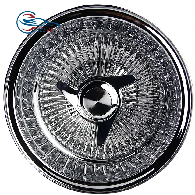 Lowrider 13x7 Reverse 100 Straight Lace Spokes Chrome Wire Wheel Rims forged wheels  Zenith wire wheel