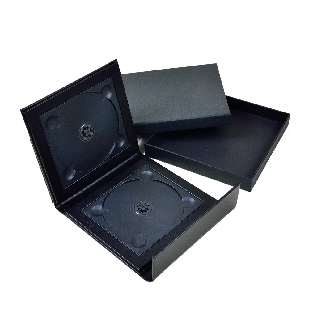 cd dvd black leather wedding box black wedding multiple cd dvd leather storage box for sale