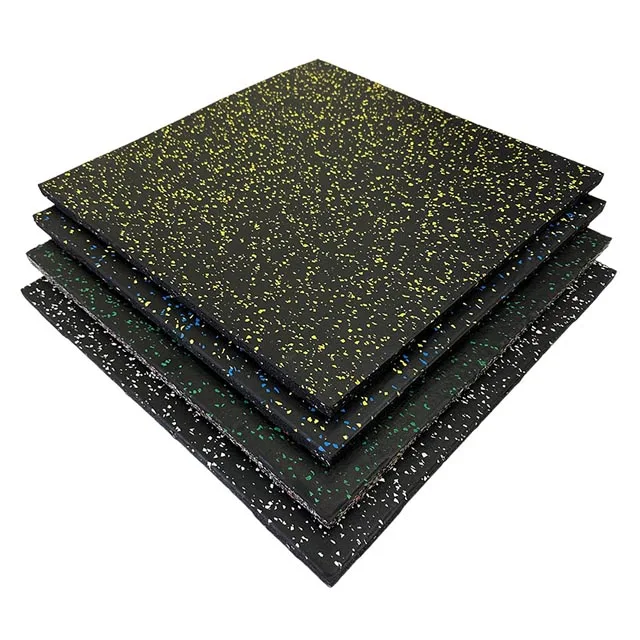 anti-slip durable high density Indoor Rubber Gym Floor Tiles Protective Mat gym flooring rubber tiles for Exercise Use