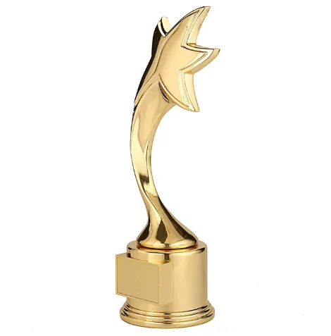 2021 brass trophy sheet metal presentation wooden shield metal trophy