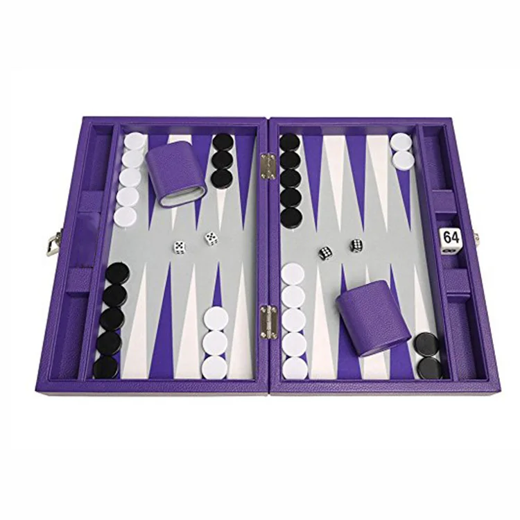 Fashion Family Game Travel Foldable Large Wood Backgammon Game Set