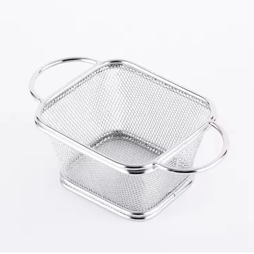 4 inch stainless steel fries snack basket Mini Gourmet fried Western restaurant chicken nuggets fried basket