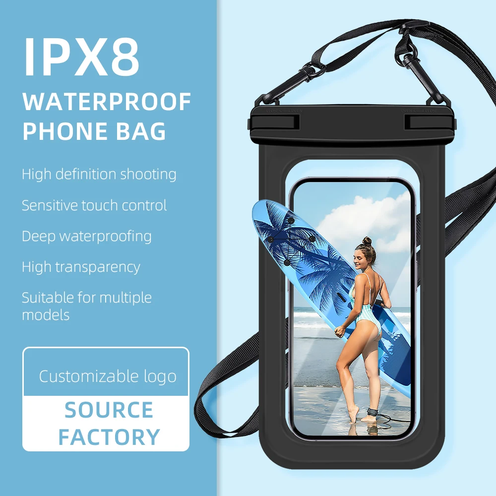 Cheap Waterproof Cell Phone Bags Dry Custom Mobile Phone Pouch Outdoor Waterproof Cellphone Bag