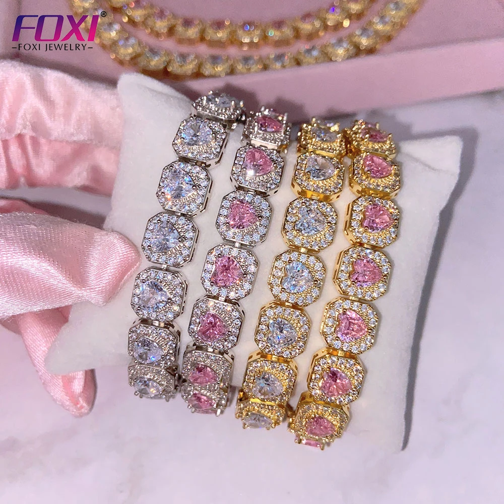 Foxi 18k позолоченный высококачественный браслет с сердцем ювелирные изделия 2022