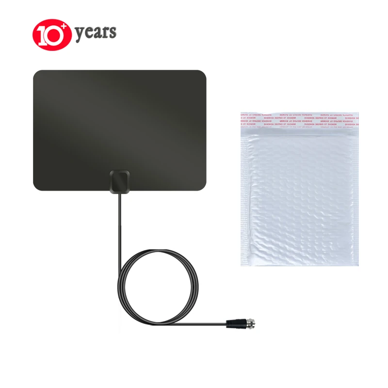 Wholesale Factory Price 50 Miles Range HD Digital TV Antenna Support 4K 1080p Digital Indoor Antenna for TV