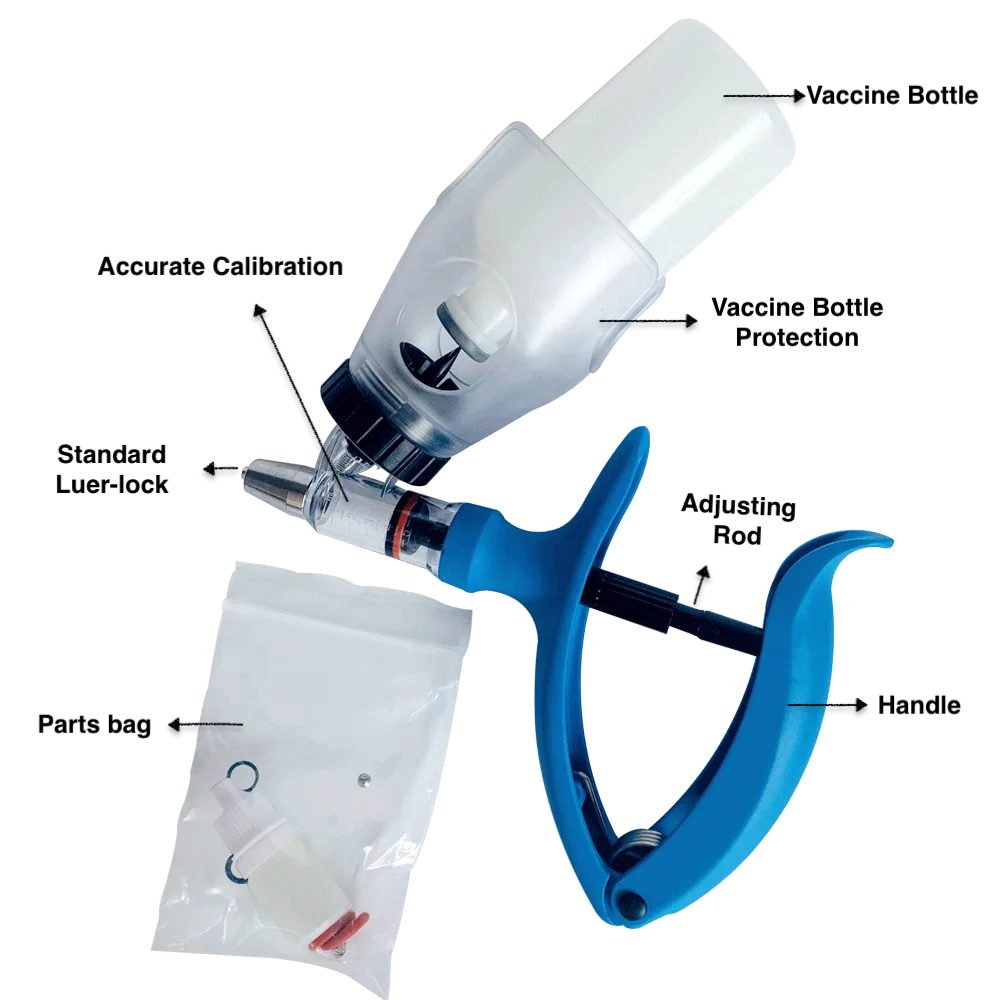 5ml veterinary sterile Continuous automatic syringe injector for poultry/animal/caw/sheep/pig