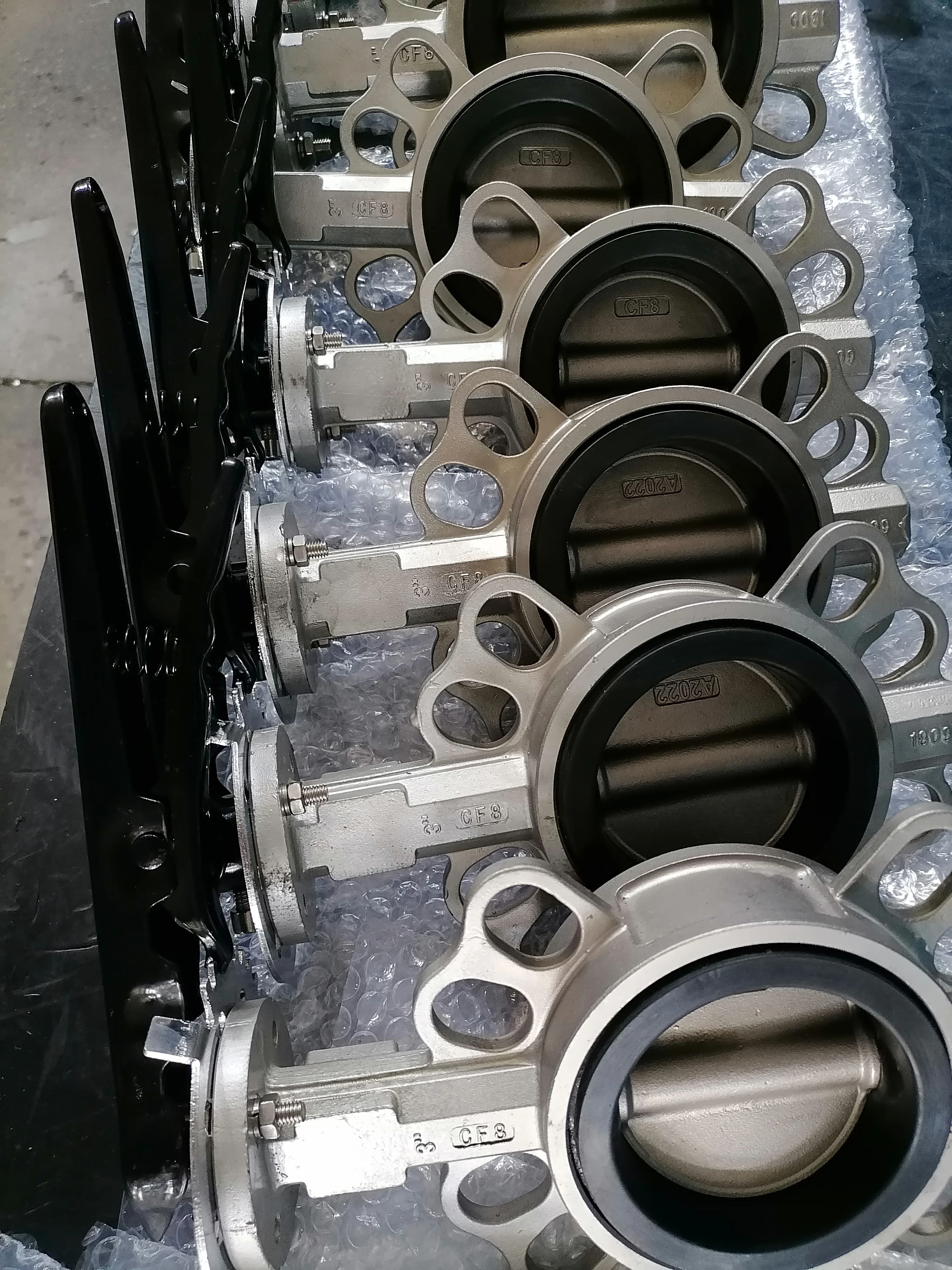 3 inch 304 316 316L stainless steel wafer type butterfly valve with hand lever