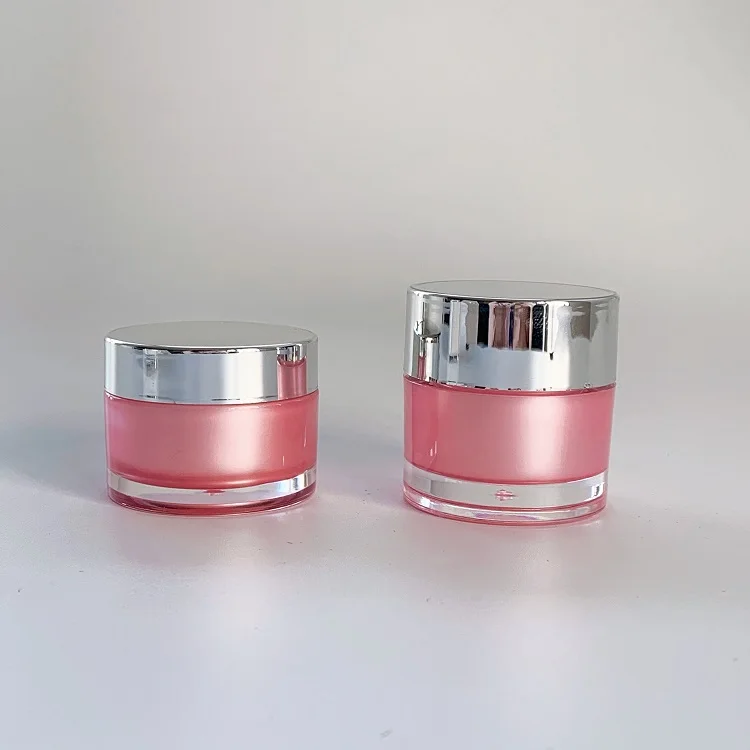 5g 10g 30g 50g empty pink beauty acrylic pot face cream jar plastic lotion bottles for cosmetic packing