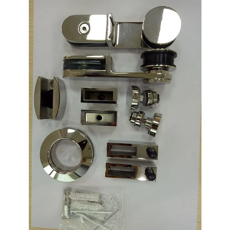 Mirror 304 Stainless Steel Glass Shower Sliding Door Hardware