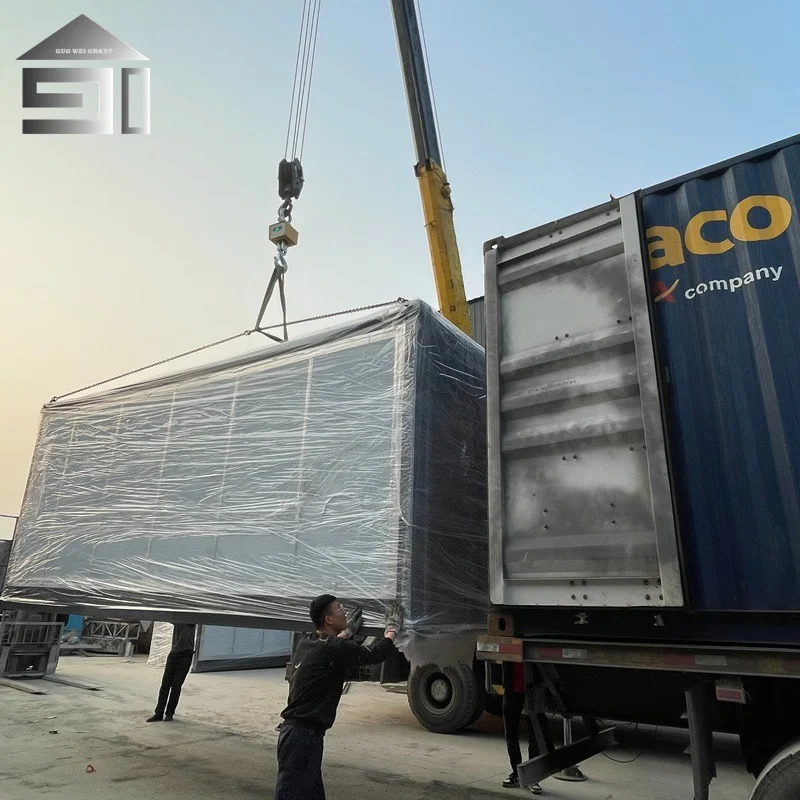 USA CA Container House super large super size shipping Crane container loading transport package woolen carton