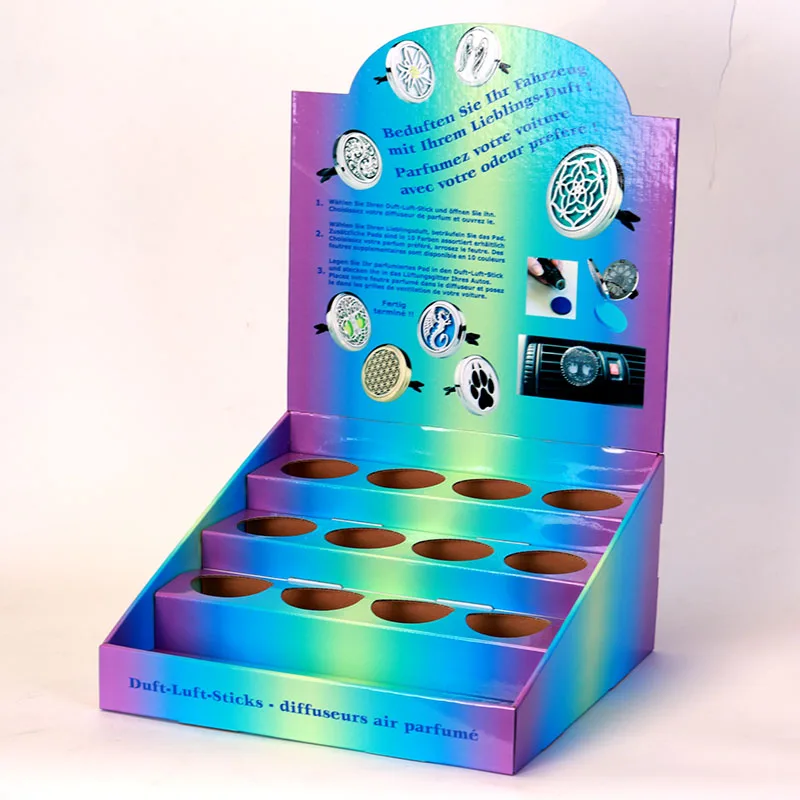Retail Store Cardboard Pen Display Stands Paper Tabletop Counter Display For Stationery promotional