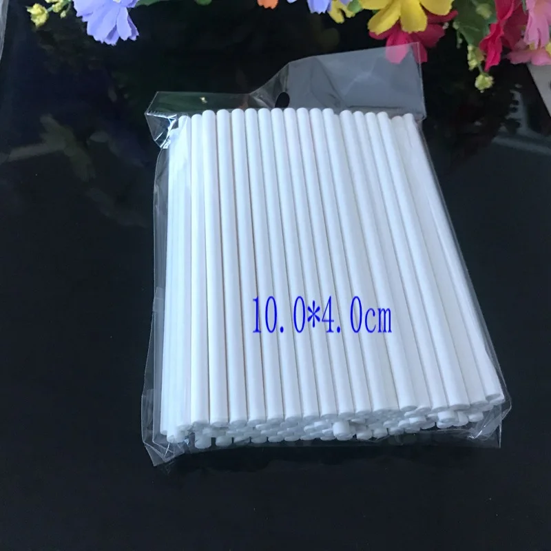 100Pcs Eco friendly Solid Paper Lollipop Stick Cake Pop Sucker Sticks For Chocolate Sugar Candy Lollypop DIY Mold