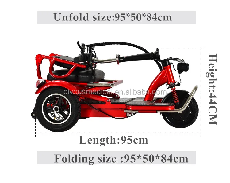 Factory wholesale three-wheeled electric car elderly pick-up children folding lightweight scooter