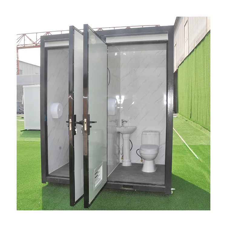 Custom Outdoor Prefab Mobile Portable Single And Double Public Toilet