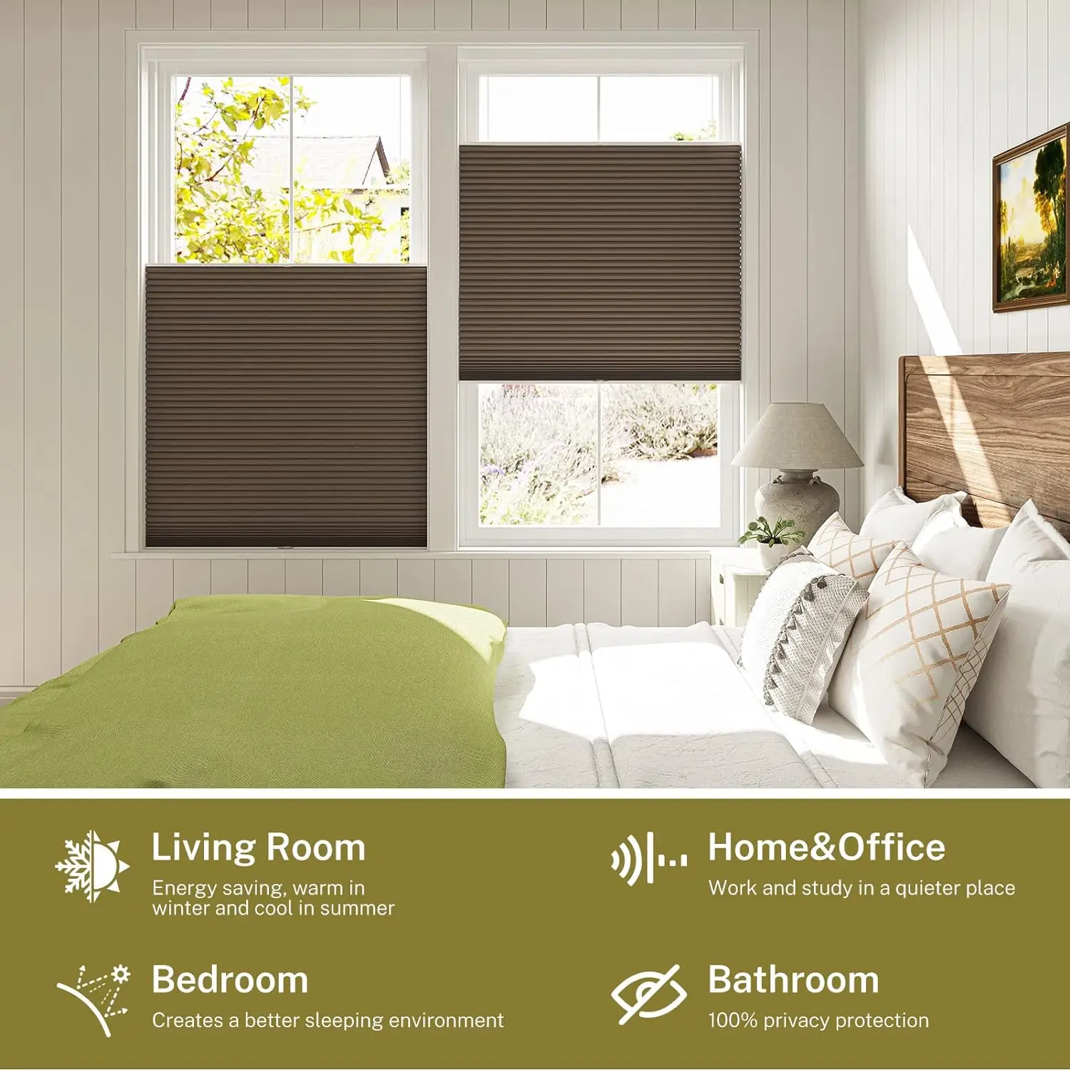 Smart Top Down Bottom Up Shades Honeycomb Blinds With Cellular Blinds Honeycomb