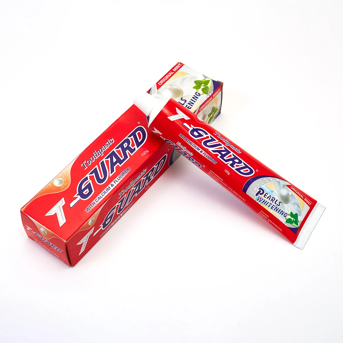 Wholesale OEM Private Label Pearl White Teeth Whitening Tartar Removal Fluoride T-Guard Toothpaste Manufacturer