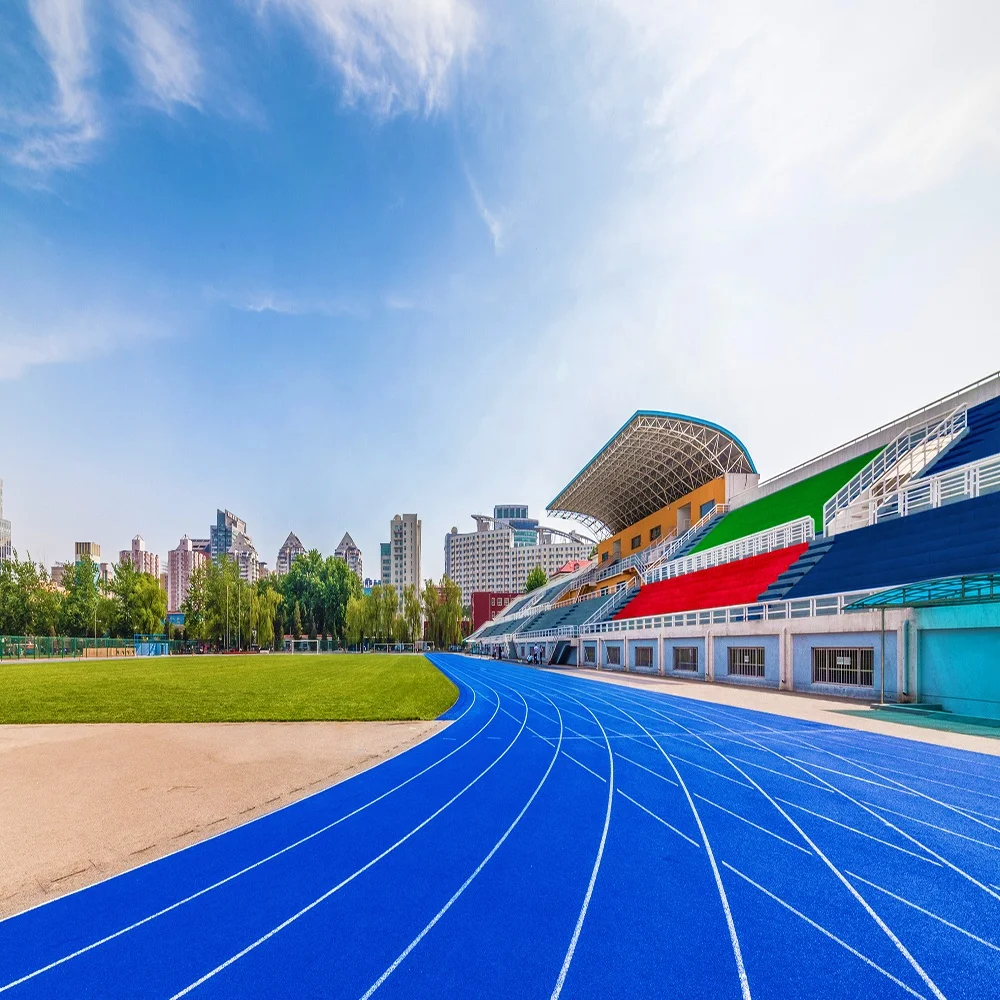 Track and Field Running Track Prefabricated Rubber Running Track Roll Mat Material for Stadium School Surface