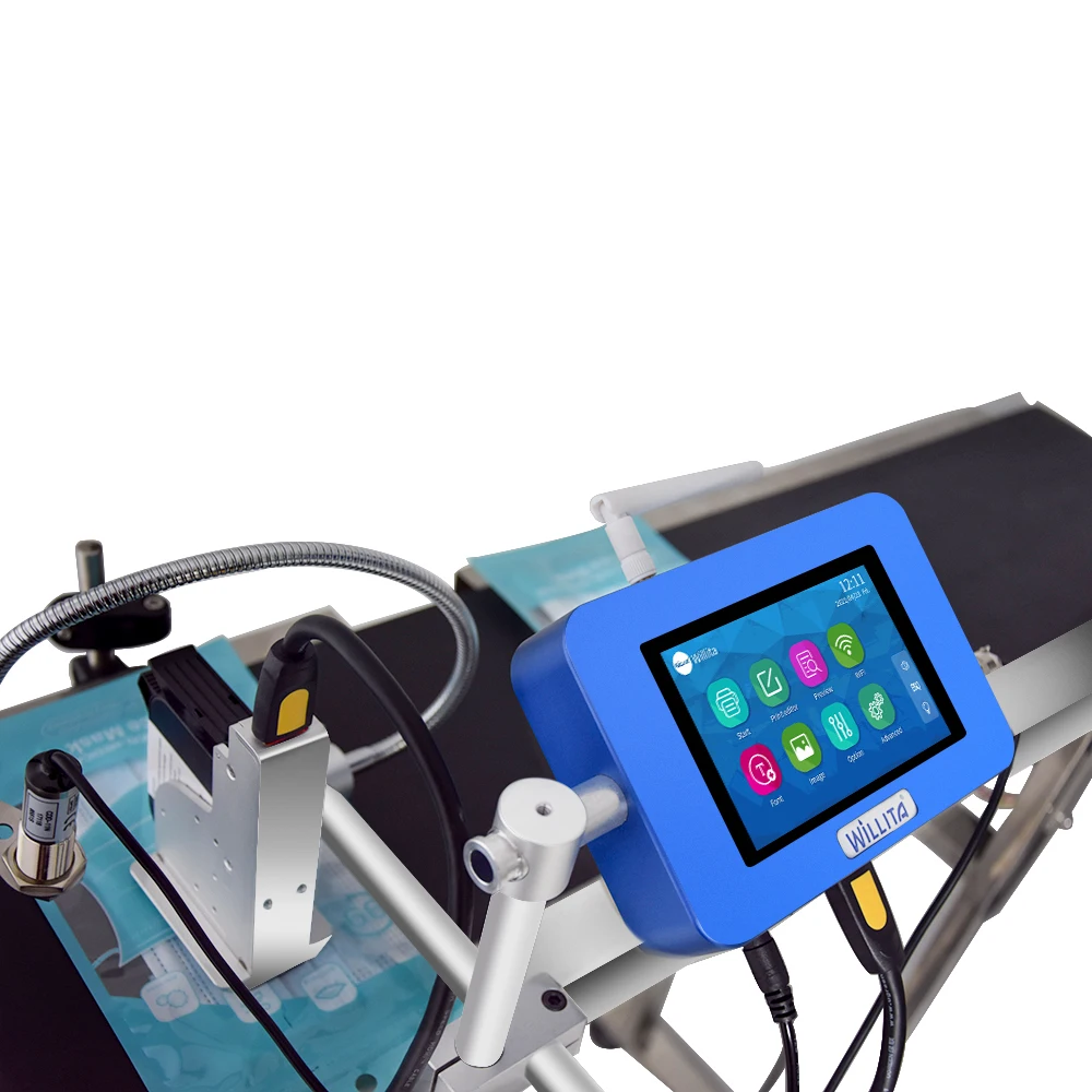 Automatic 25.4mm Inkjet Printer/online Ink-jet Coding Print Machine Expiry Date Printing Machine For Food,electronics