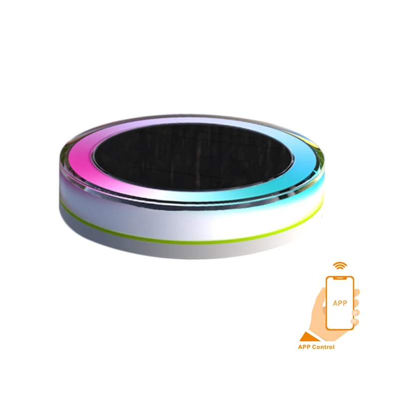 2024 new IP 68 Floating led solar pool light swimming pool solar light RGBW solar swimming led light with Bluetooth
