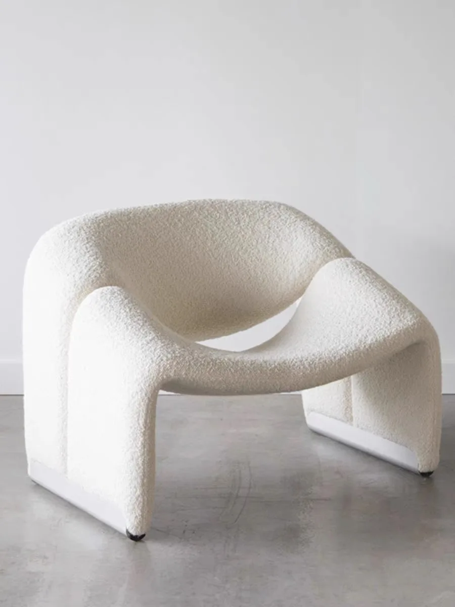 Simple shape and rich design sense of the living room bedroom for villa apartment smile leisure chair leisure sofa