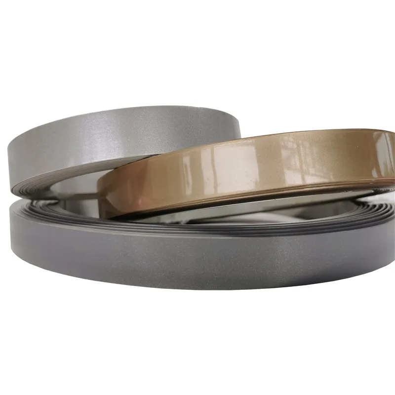 Golden metallic glossy plastic edge banding High Gloss HG Solid Color Office gold edge banding tape