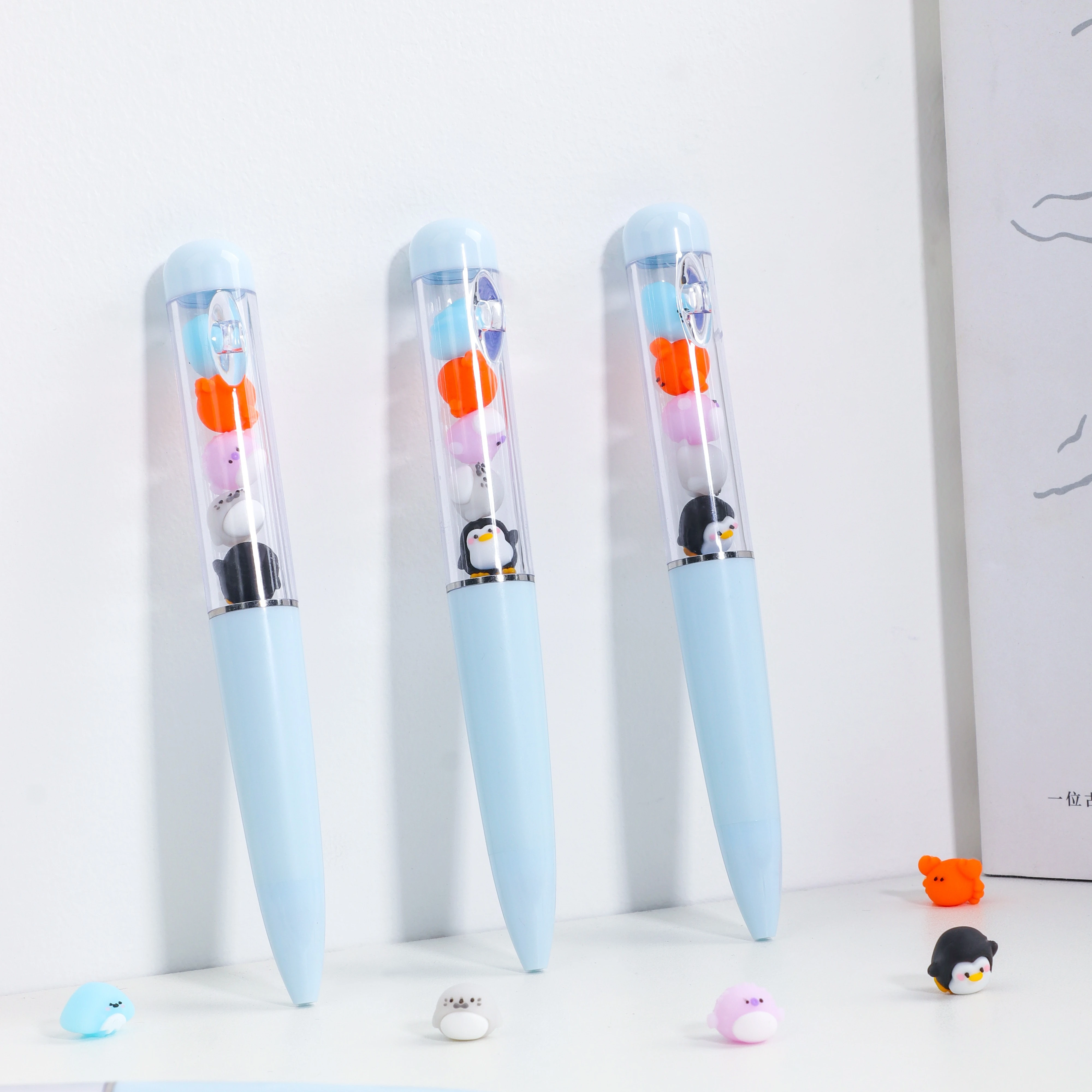 Promotional Kids Gift Bulk 0.5mm Gel Pens Rotation  Kawaii Cute Decompression Gel Pen