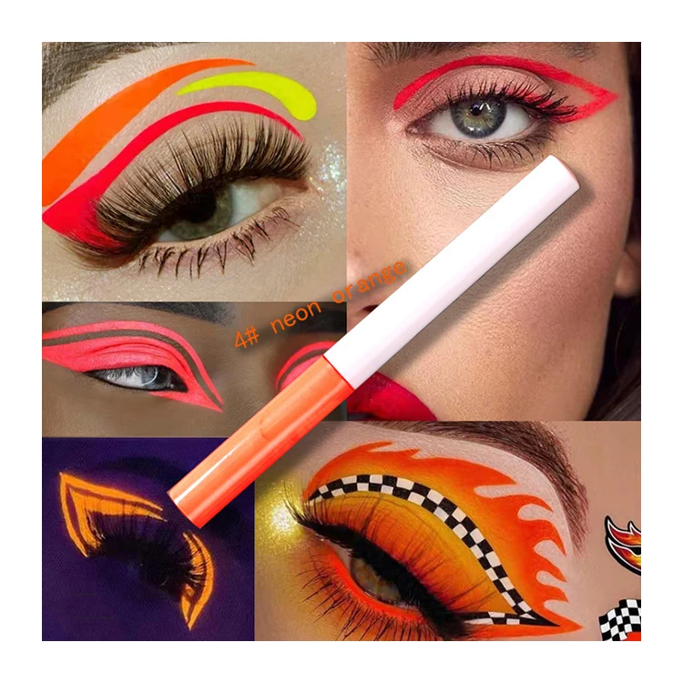 High Grade Color Face And Body Paint Fluorescent Eye liner Quick Dry Waterproof Long Lasting Eyeliner Liquid