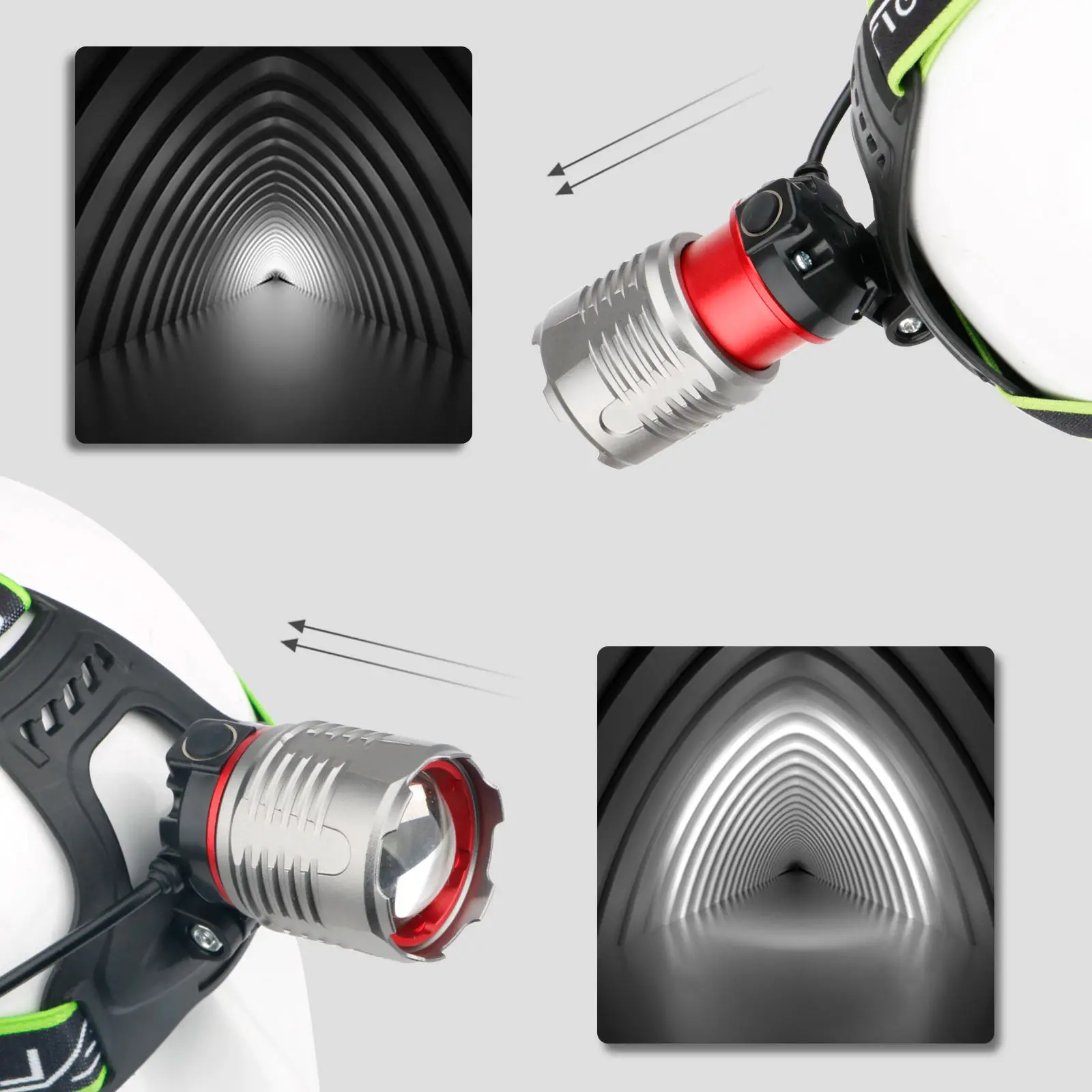 Usb Rechargeable Safety Head Lamp Outdoor Waterproof Headlamp Xhp50 Head Lights High Power Head Torch Fishing Camping Running