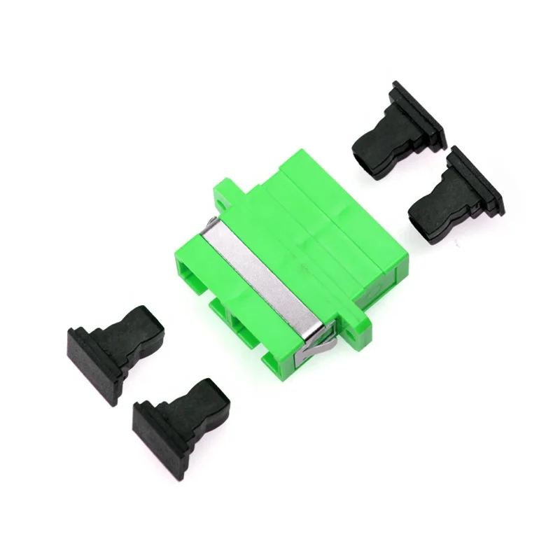 Factory price SC-SC APC SM Duplex Green 2core  fiber optic coupler Connector Duplex Fiber Optic Adapter